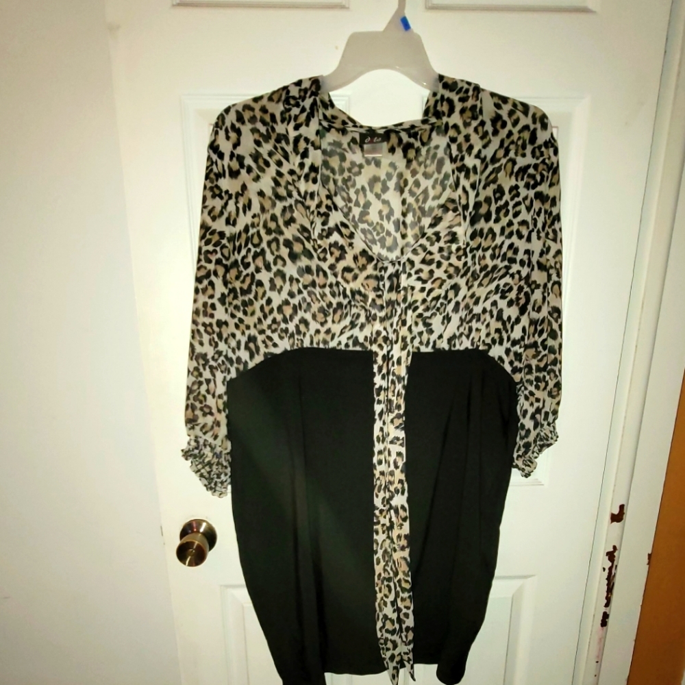 Cheetah print top dress